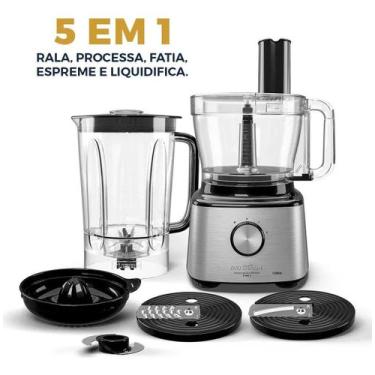 Imagem de Multiprocessador Britânia 5 Em 1 Bmp2000 1300w Cor Prateado