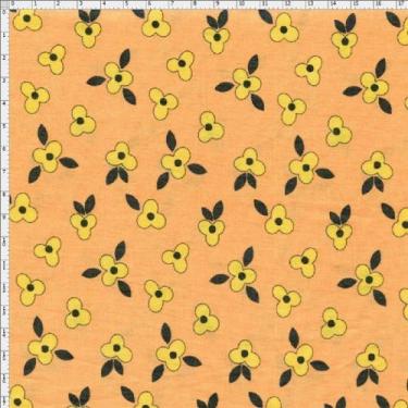 Imagem de Tecido Estampado para Patchwork - Bee Buzz: Mini Flower Pêssego (0,50x