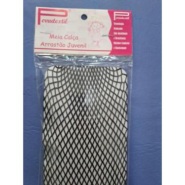 Imagem de Meia calça arrastão tamanho único juvenil - Perrutextil 
