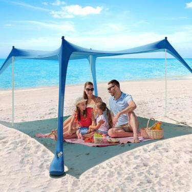 Imagem de Tenda de Praia Clothclose 3x3m Abrigo Solar Portátil UPF50