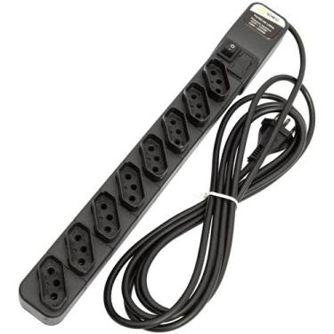 Imagem de Filtro de Linha 8 Tomadas 2P+T 12A Cabo 3 Metros Bivolt Fusível de Pro