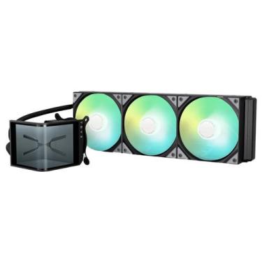 Imagem de Water cooler 360mm tryx panorama se, argb, display lcd curvo, black - 