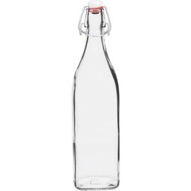 Imagem de Garrafa Swing Bormioli Rocco 32x8x8cm Vidro Transparente 1L para Água 