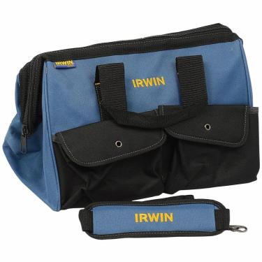 Imagem de Bolsa para Ferramentas Standard 16 com Compartimento com Zíper e 2 Bolsos Externos com Velcro Cinza Irwin 25,4CM