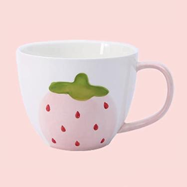 Imagem de Caneca Para Café de Porcelana Coloridas,Morango,500ml