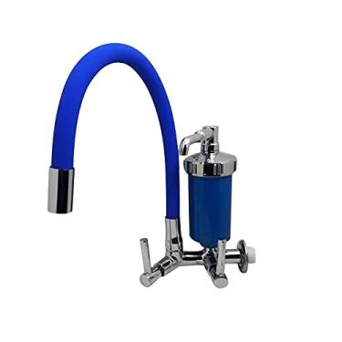 Imagem de Torneira Bica Móvel Filtro Flexível Azul 1/4 Volta C34