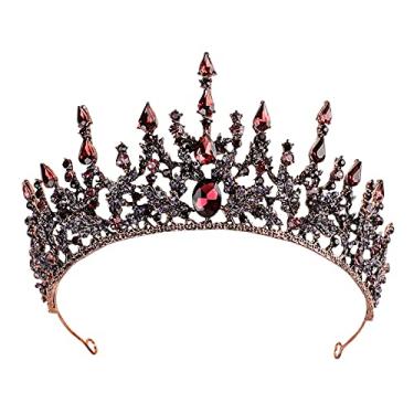 Imagem de DOYOU Gotn Crowns para mulheres - Coroas de noiva vintage medievais para casamento, formatura e aniversário, 1 Count (Pack of 1), Cristal Strass