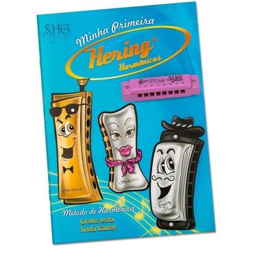 Imagem de Método Minha Primeira Gaita Hering Com Gaita C-DÓ Rosa