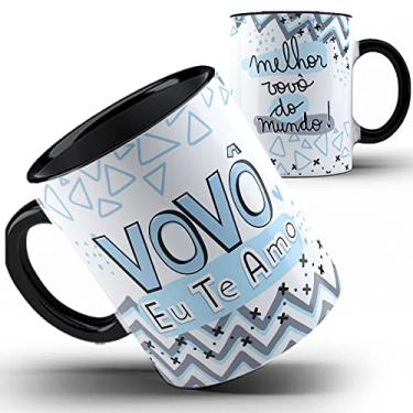 Imagem de Caneca preta Vovô te amo melhor Avô do Mundo