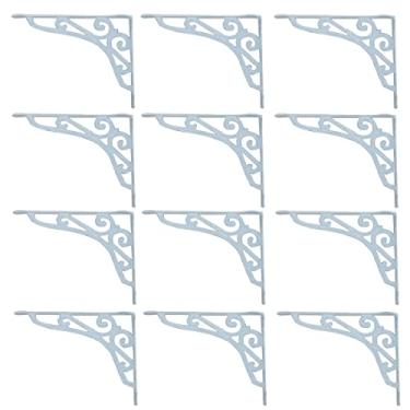 Imagem de Kit 12 Cantoneiras Brancas Suporte Parede Prateleira 15x20cm