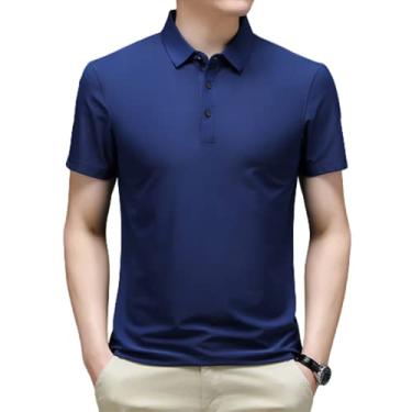 Imagem de Camisas polo masculinas de manga curta, camiseta de tênis de golfe de ajuste fino e secagem rápida,Style7,4XL