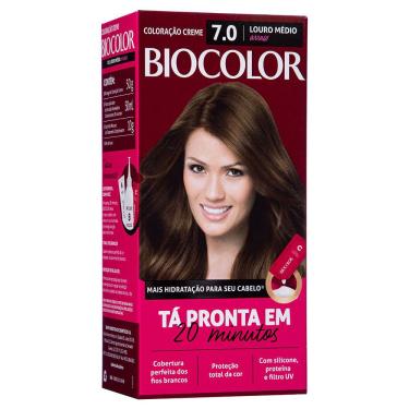 Imagem de Mini Kit Tintura Creme Biocolor Louro Médio 7.0