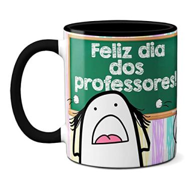 Imagem de Caneca Flork Meme Professor Paciência No Coração Presente (Preta)
