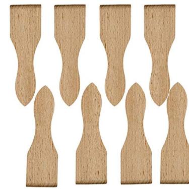 Imagem de Espátula de madeira para panelas antiaderentes | Conjunto de utensílios de cozinha | Utensílios e utensílios de cozinha – Ótimos utensílios para cozinhar (conjunto com 8)