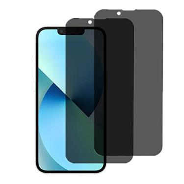 Imagem de AISELAN Película protetora de tela de privacidade para Apple iPhone13, [2 peças] antiespião anti-riscos fácil de instalar película protetora de vidro temperado para iPhone 13 Phone 2021 (6,1 polegadas)