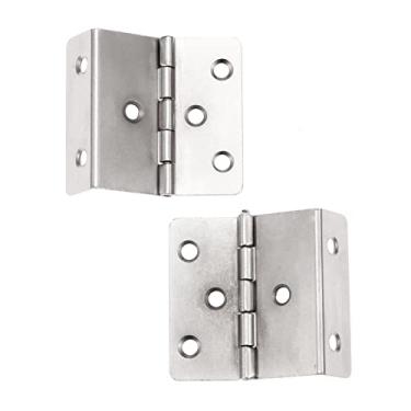 Imagem de 2 peças de dobradiças vintage com 12 parafusos, três dobradiças retrô dobráveis para portas, armários, móveis, joias vintage no peito, bronze antigo, Silver