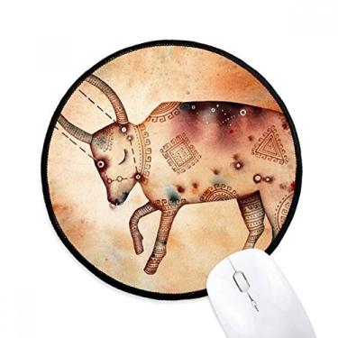 Imagem de DIYthinker May April Taurus Constellation Zodíaco Mouse Pad Desktop Office Tapete redondo para computador