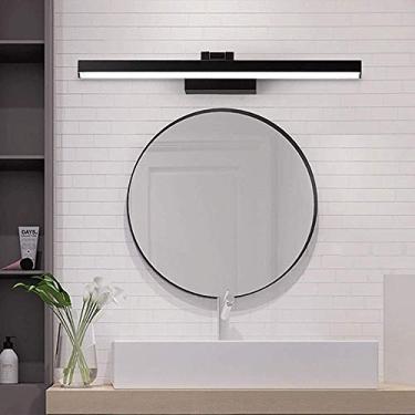 Imagem de SXSGSM Espelho de luz frontal de LED, interior de 180°, ajuste de ângulo para cima e para baixo, lâmpada de espelho de banheiro, luminária de parede para espelho, armário, penteadeira, penteadeira, decoração de camarim [Classe de energia The New