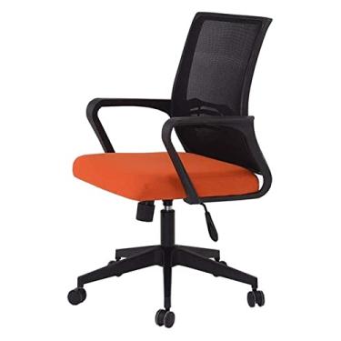 Imagem de cadeira de escritório Cadeira de malha giratória ergonômica de 360 ​​graus Cadeira de computador Cadeira de escritório Apoio de braço para cintura Assento de trabalho Cadeira de jogos (cor: laranja)