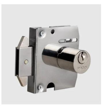 Imagem de Fechadura Para Janela de vidro Blindex Pado meio cilindro Redondo