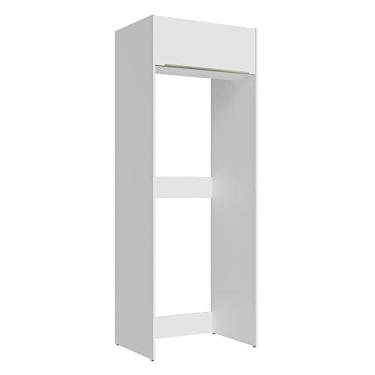 Imagem de Porta-geladeira Madesa Lux 1 Porta Basculante - Branco/branco Veludo