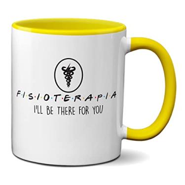 Imagem de Caneca Fisioterapia Frase Friends Presente Fisioterapêuta (Amarela)