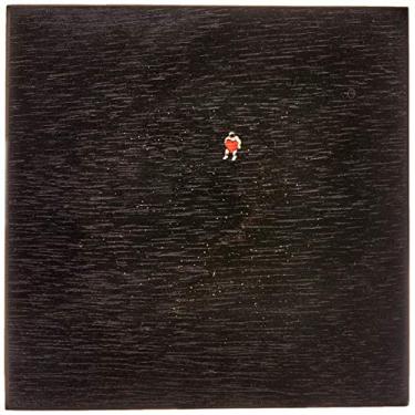 Imagem de Arte Maníacos Quadro Decorativo em Madeira Astronauta Coração - 32,5x23cm