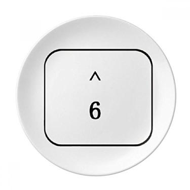 Imagem de Símbolo de teclado com 6 placas decorativas de porcelana Salver louças de jantar