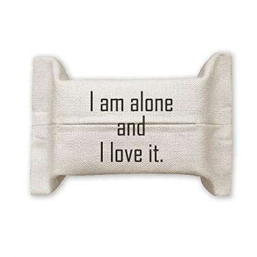 Imagem de Bolsa de linho de algodão com citação I Love My Loneliness