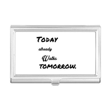 Imagem de Poetry Today Already Walk Tomorrow Porta-cartões de visita Carteira de bolso