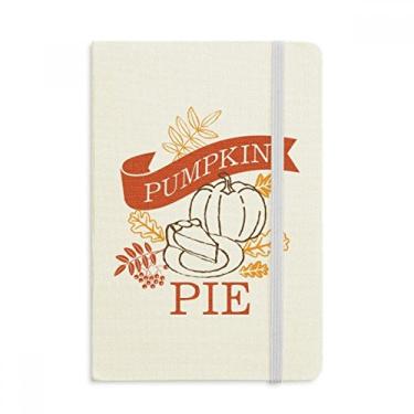 Imagem de Caderno ilustrado de desenho de linha do dia de Ação de Graças em tecido com capa dura e diário clássico