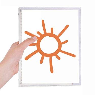 Imagem de Caderno de folhas soltas com pintura à mão Orange Sun Sunshine