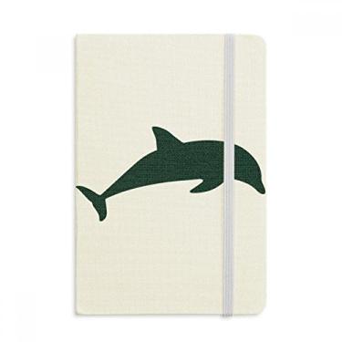 Imagem de Caderno de golfinhos de natação Blue Ocean Streamline oficial de tecido rígido diário clássico