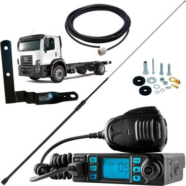 Imagem de Rádio Px 80 Canais Antena Black Prolongador Argentina Cabo 5,5m Vw Constellation Carona