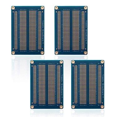 Imagem de Treedix 4 peças Placa universal soldável placa de pão PCB protótipo placa escudo dupla face estanhado furos banhados a ouro compatível com kit Arduino Raspberry Pi Shield Prototipagem e teste (modo 2)