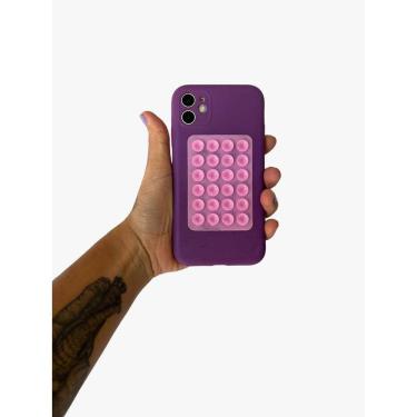 Imagem de Suporte Silicone Ventosa Celular Superfície - Rosa 8x5,5cm
