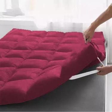 Imagem de Pillow Top King Protetor De Colchão Cama Box Várias Cores - Dara Enxov