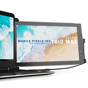 Imagem de Monitor portátil Trio Max Mobile Pixels, monitor triplo, duplo, IPS Full HD de 14 polegadas para notebooks, tela portátil com USB C/USB A, compatível com Windows/Mac/OS/Android/Switch (somente 1 monitor)