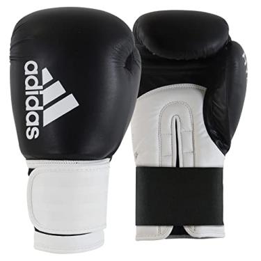 Imagem de adidas Hybrid 100 Luvas de boxe e kickboxing unissex, BLACK/WHITE, 12 oz