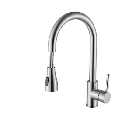 Imagem de Torneira de cozinha de aço inoxidável 304 360 ° gire a bica removível para pia de cozinha Torneira multifuncional retrátil, modos duplos, B, como imagem