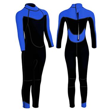 Imagem de Roupa de mergulho infantil FLEXEL para meninos e meninas 2 mm 3 mm, roupa de mergulho completa para adolescentes, roupa de neoprene para mergulho com snorkel
