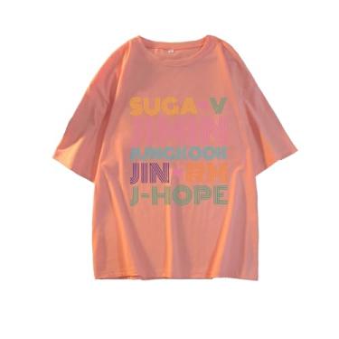 Imagem de Camiseta solta de algodão Suga vs Jimin Jungkook Jin RM J-Hope Merch para fãs de K-Pop, Cor de ló, M