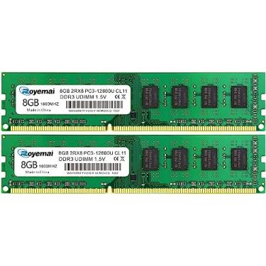 Imagem de 16GB PC3-12800U 2X8GB DDR3 12800 1600MHz PC3-12800 16G 2Rx8 240-pin Udimm CL11 1.5V Desktop RAM Módulo
