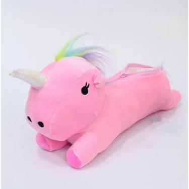 Imagem de Estojo Escolar de Pelúcia macia de Unicórnio