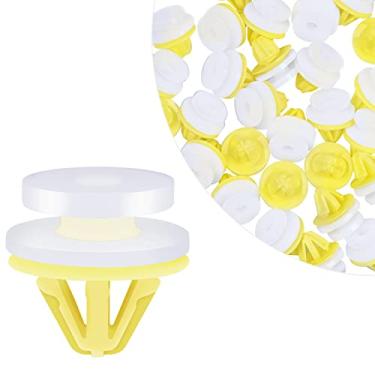 Imagem de GOOACC Clipe de moldagem para soleira de porta inferior 50 peças para Land Rover Freelander LR3 LR4 Range Rover Sport DYC101420 Branco Amarelo Nylon