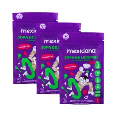 Imagem de Kit com 3 Sopas de Legumes com Brócolis e Letrinhas de 90g cada - Mexidona