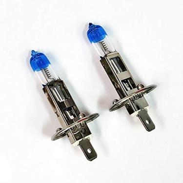 Imagem de ZMShun 2 lâmpadas de farol de carro de alta potência 24V H1 100W lâmpada de neblina automática 4300K xenon amarelo 24V lâmpada de cabeça lâmpada resistente H1 24V 100W lâmpada de halogêneo xenon (24V