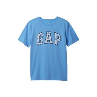 Imagem de GAP Camiseta de manga curta com logotipo para meninos, Union Blue, PP
