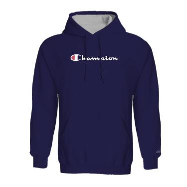 Imagem de Moletom Champion Felpado c Capuz Logo Script Ink Cinza-Masculino