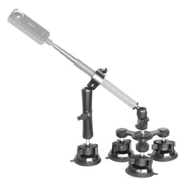 Imagem de Fotoleey Suporte de sucção de câmera para carro Insta360 x3, x2, One RS compatível com GoPro Hero 11, Hero 10, Hero 9, MAX